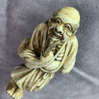 Japanese Antique Netsuke Sennin Signed Shoichi Deer Edo Period 1603   1868  Japan