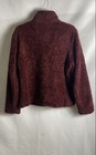 Pendleton Women s Burgundy High Pile Fleece Full Zip Jacket Plaid Pocket Sz M