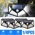1 12pack Solar Power 100 Led Lights Pir Motion Sensor Outdoor Security Lamp Wall