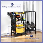 Tc-homeny 16rod Fishing Rod Holder Rack Fishing Gear Equipment Tackle Organizer