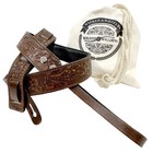 Walker   Williams M-22-brn Bourbon Brown Leather Premium Padded Mandolin Strap