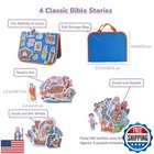 Chefan 4 Pack Felt Board Bible Stories Set  Flannel Board Stories Include Noa