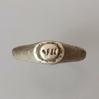 Unique Ancient Roman Silver Legionary Ring Vii Circa 1st -3rd   Ad