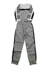 Adidas 3 Stripe Trefoil Colorblock Crew  Sweatsuit  Boy s  2xs  5 6 Heather Grey
