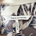 French Connection Floral Belted Shirt Dress Long Sleeve Black White Size 2