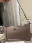 Steve Madden Pink Pebbled Zip Shoulder Bag W  Strap  Silver Hardware