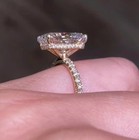 4 Tcw Radiant Sparkle Moissanite Hidden Halo Engagement Ring 925 Sterling Silver