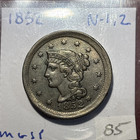 1852 N-1 Braided Hair Large Cent Coin 1c