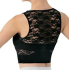 New Balera Velvet Cross Front Crop Top V8119 Black Lace Inset Cropped Sa S Adult