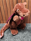 Dakin Dragon Plush 1983 Stuffed Animal 10  Burgundy Pink Red Mauve 80s Kids  a73