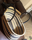 Vtg Portable Moses Bassinet baby  Basket baby Bed  Woven Baby Bed
