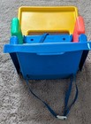Vtg Safety 1st First Fold-up Booster Seat Chair On The Go Space Saver Yellow Red