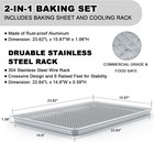 24 Inch Baking Sheet   Rack Set   Extra Large  Commercial Grade