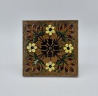 Antique Fireplace Tile Arts   Crafts Impasto Floral Sherwin   Cotton C1886