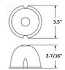 Watermelon Light Lens Red Glass For  3 1 2  Od Base 2 Screw Holes Gg 92805 Each