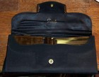 Vintage Dorset Fifth Avenue Black Carryall Compact Cigarette Case Lipstick Comb