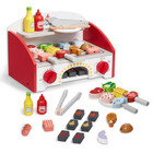 Vevor 26 Pcs Kids Bbq Grill Playset Wooden Cooking Grill Toy Set Pretend Sound