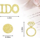 Gold Wedding Table Confetti glitter Paper 1 18 Inch 2 15 Inch 0 59 Inch  