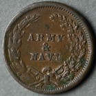 1863 Patriotic Civil War Token 8a 317a R-2  army   Navy 