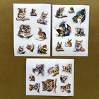 Book Reading Animal Stickers 3 Sheets Scrapbooking Junk Journal Collage Cards