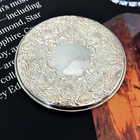 Vintage Towle 925 Sterling Silver Ornate Scroll Floral Filigree Compact Mirror