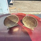 Vintage Gold Nautical Seashell Metal Bookends Set Of 2  Metallic Finish