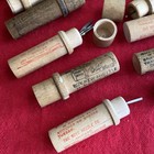 Lot Of 9 Vintage Boye Wooden Needle Holders Case Tube W 9 Sewing Machine Needles