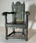 Antique German Hallmark 930 Silver  higher Purity Than Sterling  Miniature Chair