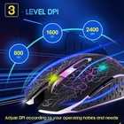 C10 Wireless Gaming Mouse Rechargeable Silent Optical Mice 7 Colors Led Lights