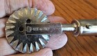 Vintage Pastry Crimper Decorating Tool Wood Handle Italy