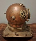      9  Vintage Helmet Diving Brass Copper Divers Scuba Navy Marine Antique Heavy