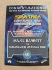 Majel Barrett Star Trek Deep Space Nine Memories From Future Autograph Card A15