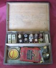 1930s Antique German Dr shoenfeld Wooden Box W bottles   Boxes