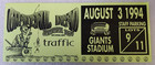 Grateful Dead Back Stage And Staff Parking Pass  