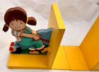 Bookends Happy Hens Colorful Wooden Handmade Portobello Dunedin Nz Girl   Hens