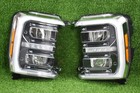 For 2023-2025 Ford F250 Superduty Black Trim Led Reflector Headlights Headlamps
