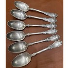 Set Of 6 Vintage 1847 Rogers Bros Berkshire 1897 Silverplate Spoons Ornate Rare
