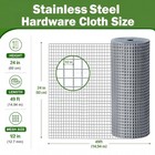 304 Stainless Steel Hardware Cloth 1 2  20 Gauge 24 x49ft Welded Wire Fence