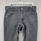 Levis 511 Commuter Jeans Mens Fit 35x32 Slim Skinny Black Cycling Reflective