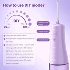 Sejoy Water Flosser Cordless 300ml Travel Oral Irrigator Teeth Cleaner 6jet Tips
