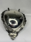 Vintage Wilcox Silver Plate Co  300 Footed Bonbon Candy Dish Ornate Grapes