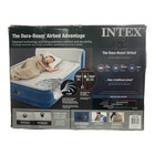 Intex Dura-beam Deluxe Comfort Headboard Airbed  Queen  Blue  60inx92inx32in