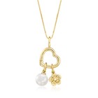Pure Collection By Ross-simons 14kt Yellow Gold Heart Charm Holder Pendant