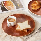 Yangbaga Acacia Wood Round Serving Tray For Home Decor