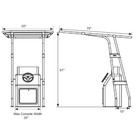 Oceansouth Heavy Duty T-top -   1 3 4    Aluminium Frame - Deck Mount