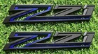 Z71 Emblem Decals Side Badges 2019-2025 - Black Blue - 2 Pack