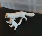 Schleich Arctic Fox Mom   Baby Pup Kit Animal Figure Collectible Set 2010 