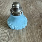 Antique Victorian Eapg Dithridge Sunset Blue Opaque Glass Salt   Pepper Shaker