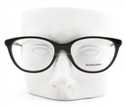 Burberry Eyeglasses Glasses B 2205 3001 Gloss Black Classic Plaid 52mm With Case
