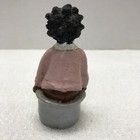Vintage Resin African American Black Americana Figurines - Girl On Pot